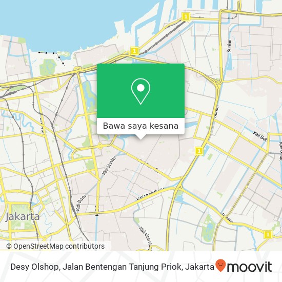 Peta Desy Olshop, Jalan Bentengan Tanjung Priok