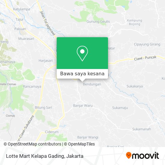 Peta Lotte Mart Kelapa Gading