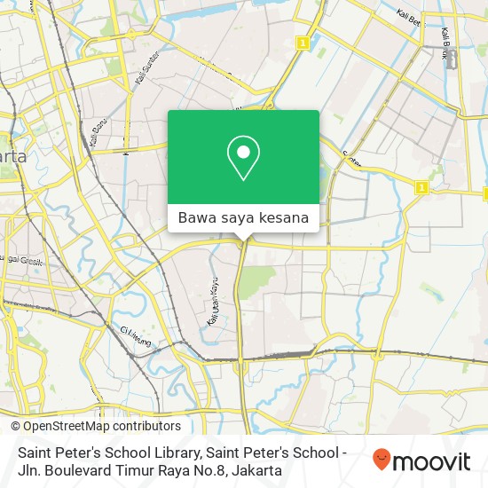 Peta Saint Peter's School Library, Saint Peter's School - Jln. Boulevard Timur Raya No.8