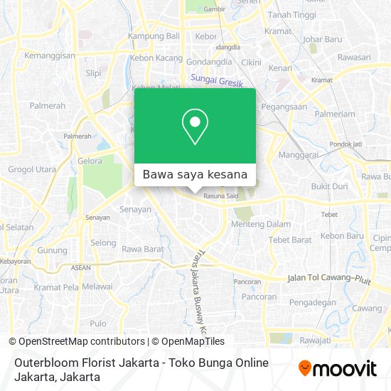 Peta Outerbloom Florist Jakarta - Toko Bunga Online Jakarta