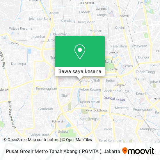 Peta Pusat Grosir Metro Tanah Abang  ( PGMTA )