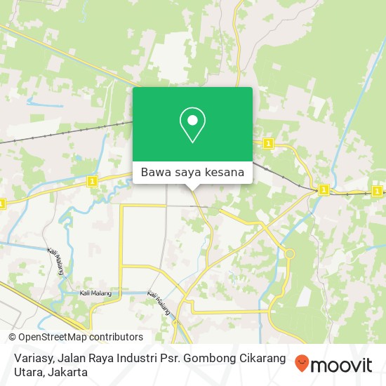 Peta Variasy, Jalan Raya Industri Psr. Gombong Cikarang Utara