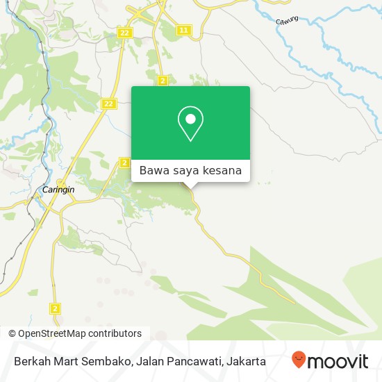 Peta Berkah Mart Sembako, Jalan Pancawati