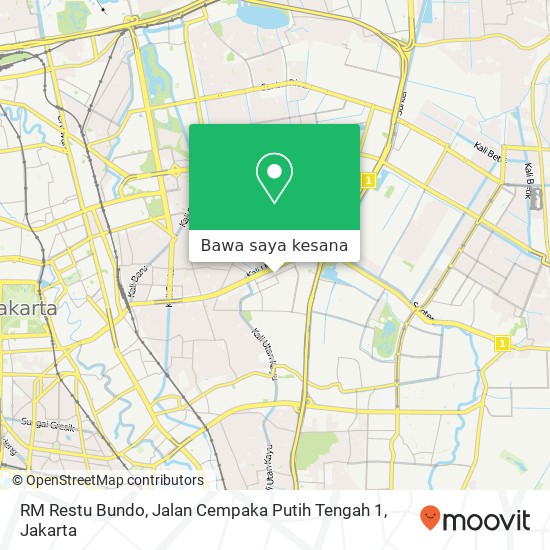 Peta RM Restu Bundo, Jalan Cempaka Putih Tengah 1