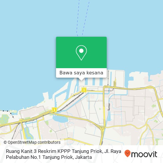 Peta Ruang Kanit 3 Reskrim KPPP Tanjung Priok, Jl. Raya Pelabuhan No.1 Tanjung Priok