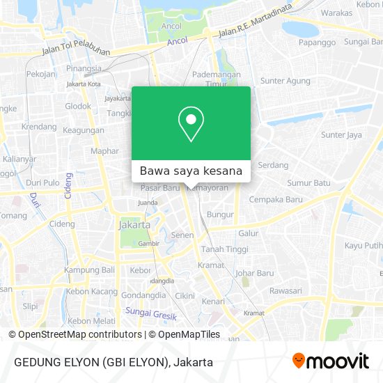 Peta GEDUNG ELYON (GBI ELYON)