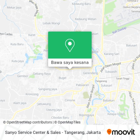 Peta Sanyo Service Center & Sales - Tangerang