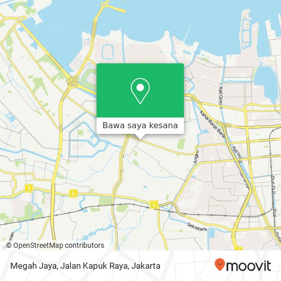 Peta Megah Jaya, Jalan Kapuk Raya