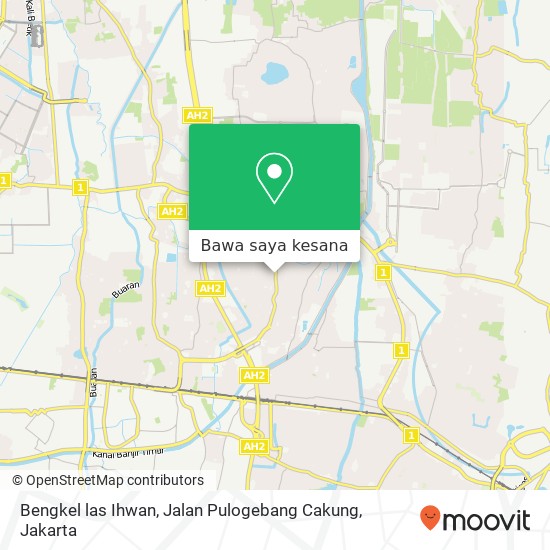 Peta Bengkel las Ihwan, Jalan Pulogebang Cakung