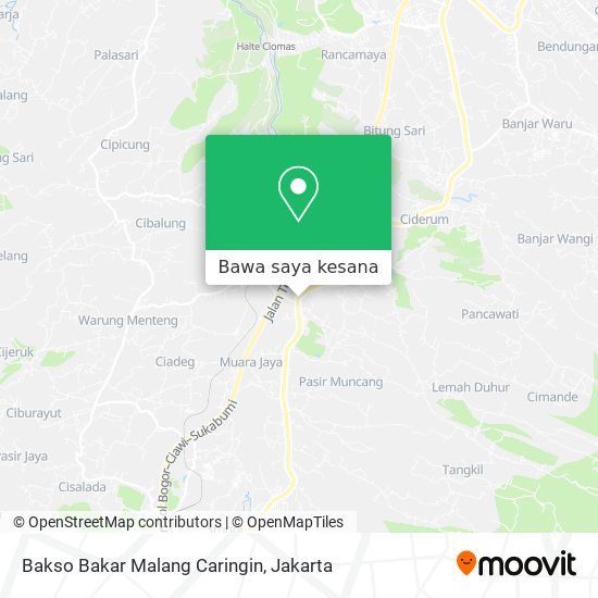 Peta Bakso Bakar Malang Caringin