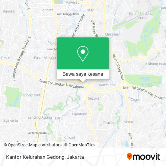 Peta Kantor Kelurahan Gedong