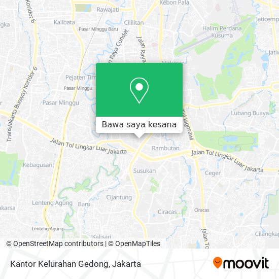 Peta Kantor Kelurahan Gedong