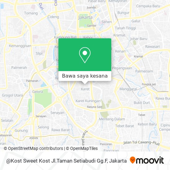 Peta @Kost Sweet Kost Jl.Taman Setiabudi Gg.F