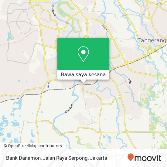 Peta Bank Danamon, Jalan Raya Serpong