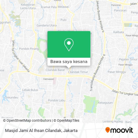 Peta Masjid Jami Al Ihsan Cilandak