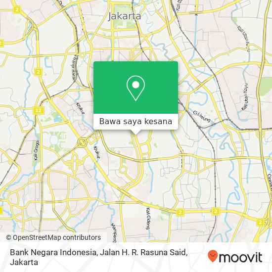 Peta Bank Negara Indonesia, Jalan H. R. Rasuna Said