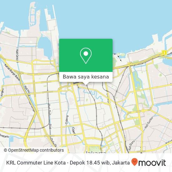 Peta KRL Commuter Line Kota - Depok 18.45 wib