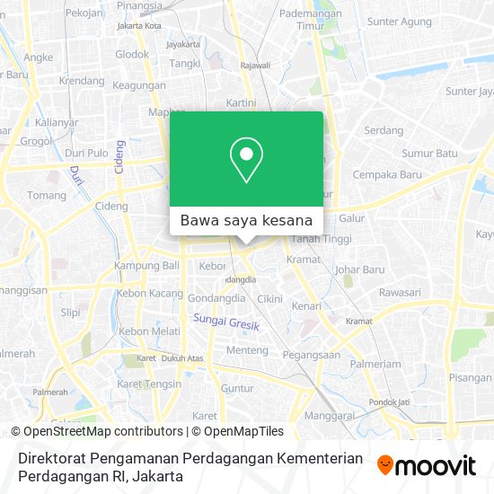 Peta Direktorat Pengamanan Perdagangan Kementerian Perdagangan RI