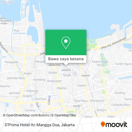 Peta D'Prima Hotel Itc Mangga Dua