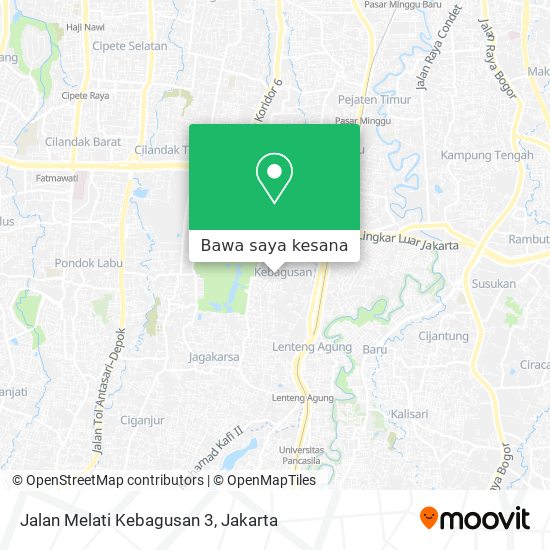 Peta Jalan Melati Kebagusan 3