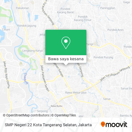 Peta SMP Negeri 22 Kota Tangerang Selatan