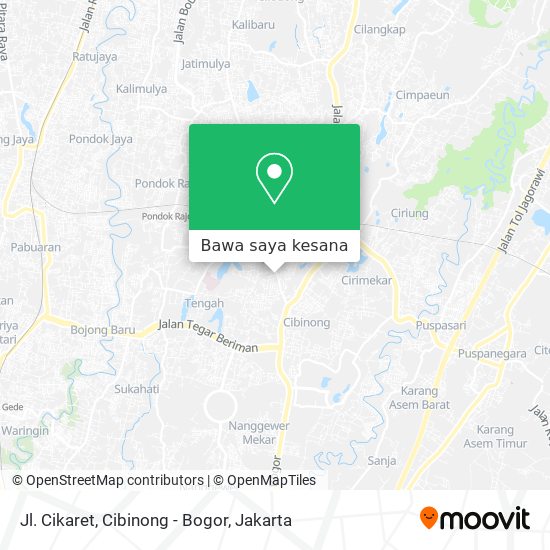 Peta Jl. Cikaret, Cibinong - Bogor