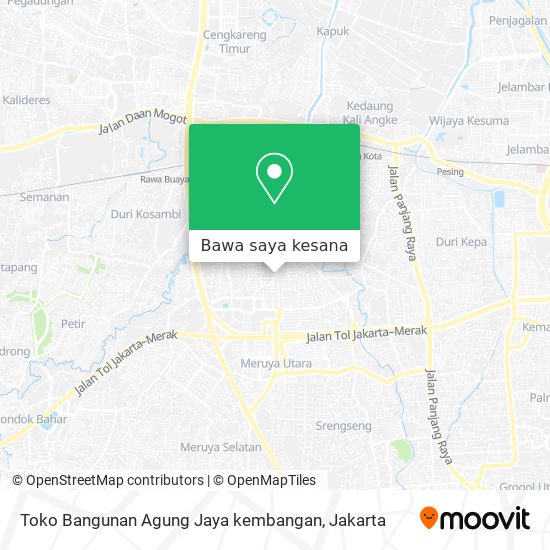 Peta Toko Bangunan Agung Jaya kembangan