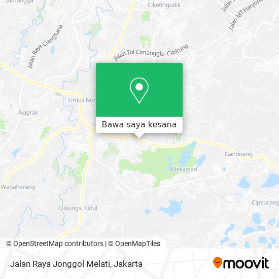 Peta Jalan Raya Jonggol Melati