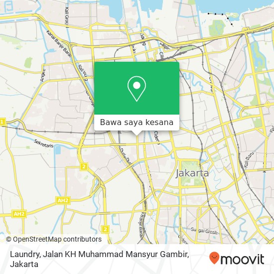 Peta Laundry, Jalan KH Muhammad Mansyur Gambir