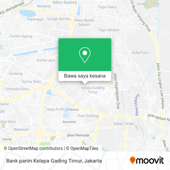 Peta Bank panin Kelapa Gading Timur