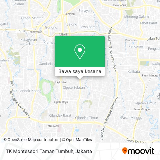 Peta TK Montessori Taman Tumbuh