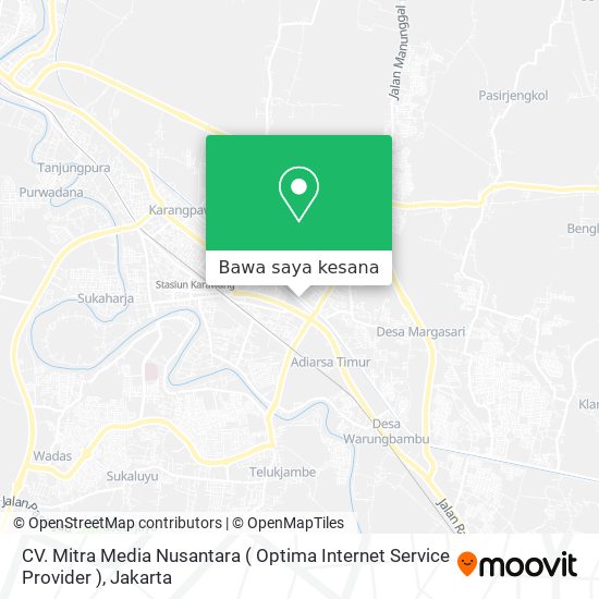 Peta CV. Mitra Media Nusantara ( Optima Internet Service Provider )