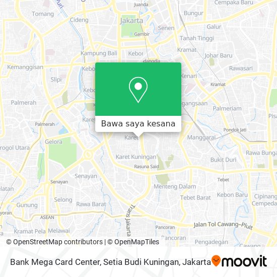 Peta Bank Mega Card Center, Setia Budi Kuningan