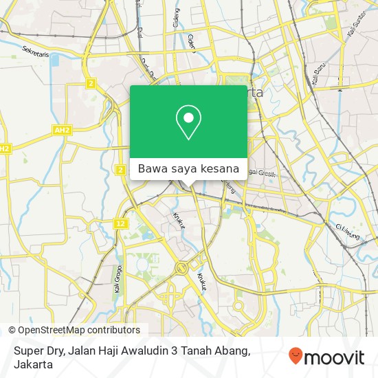 Peta Super Dry, Jalan Haji Awaludin 3 Tanah Abang