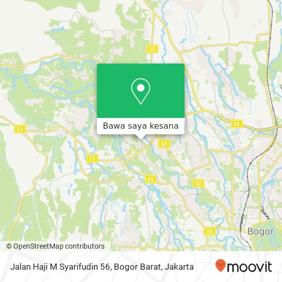 Peta Jalan Haji M Syarifudin 56, Bogor Barat