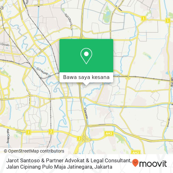 Peta Jarot Santoso & Partner Advokat & Legal Consultant, Jalan Cipinang Pulo Maja Jatinegara