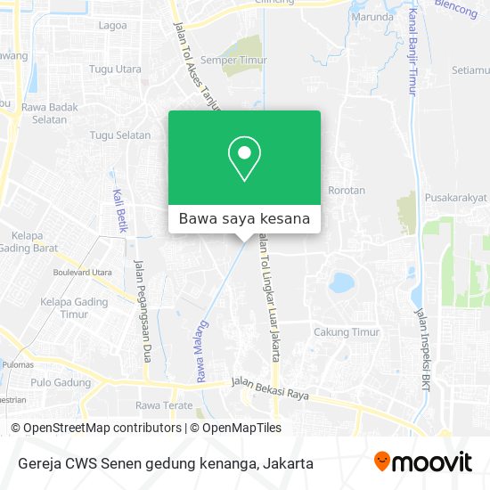 Peta Gereja CWS Senen gedung kenanga