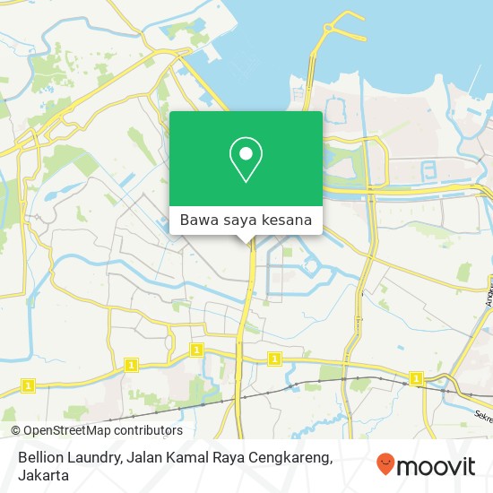 Peta Bellion Laundry, Jalan Kamal Raya Cengkareng