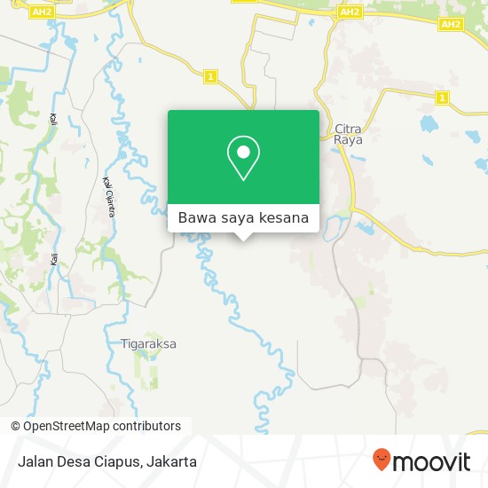 Peta Jalan Desa Ciapus, Panongan