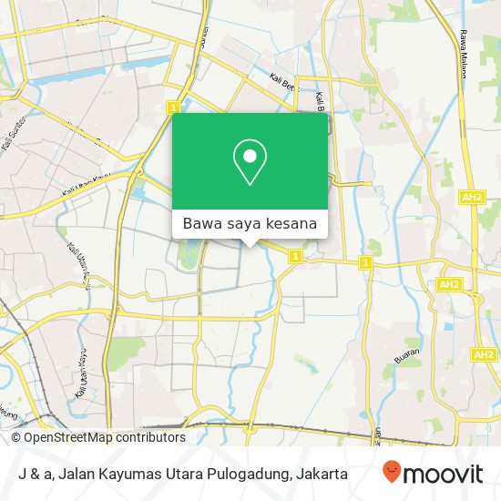 Peta J & a, Jalan Kayumas Utara Pulogadung