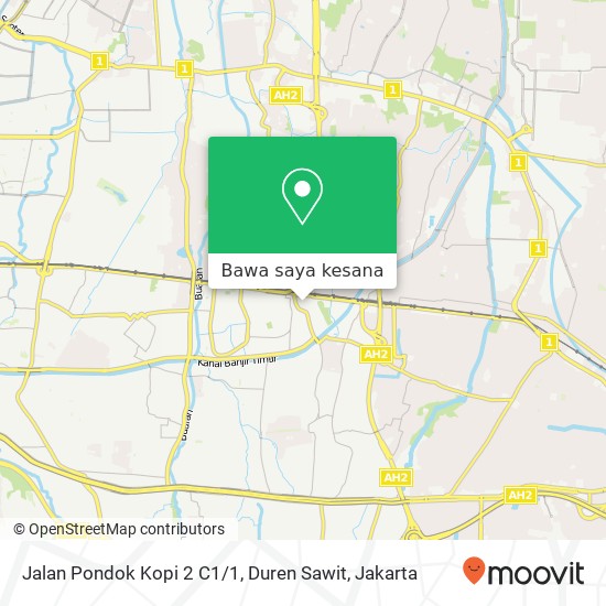 Peta Jalan Pondok Kopi 2 C1 / 1, Duren Sawit