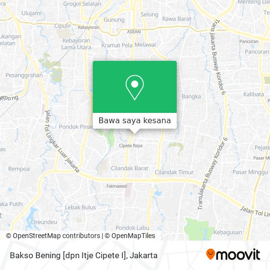 Peta Bakso Bening [dpn Itje Cipete I]