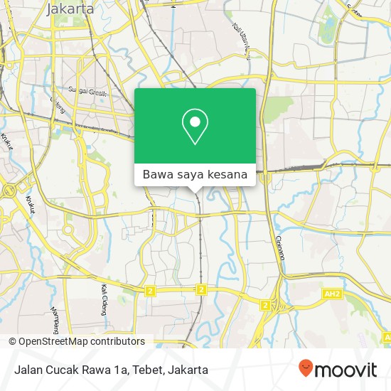 Peta Jalan Cucak Rawa 1a, Tebet