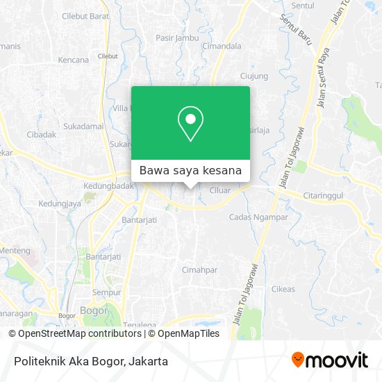 Peta Politeknik Aka Bogor