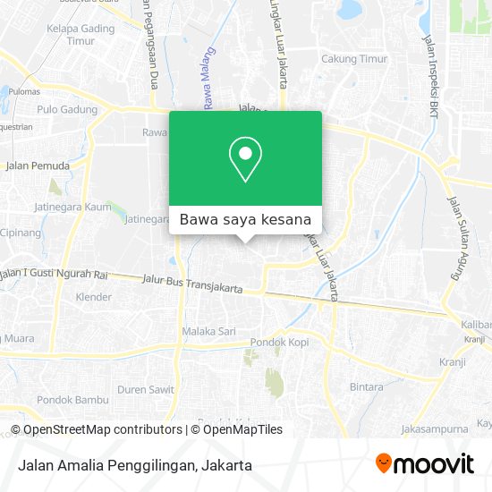 Peta Jalan Amalia Penggilingan