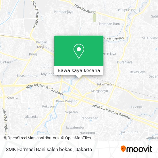 Peta SMK Farmasi Bani saleh bekasi