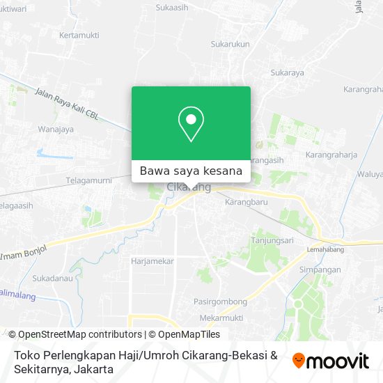 Peta Toko Perlengkapan Haji / Umroh Cikarang-Bekasi & Sekitarnya