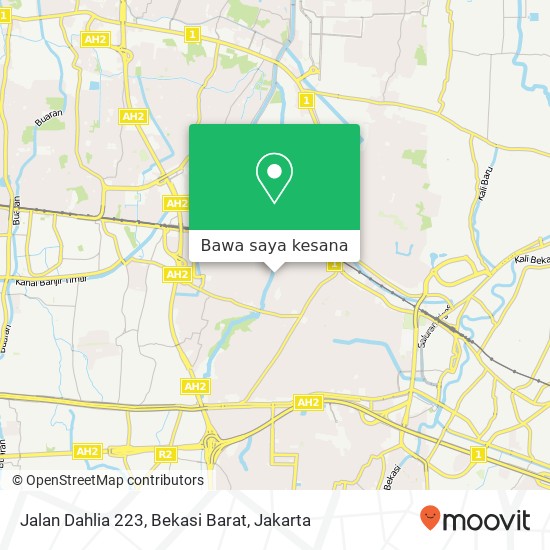 Peta Jalan Dahlia 223, Bekasi Barat