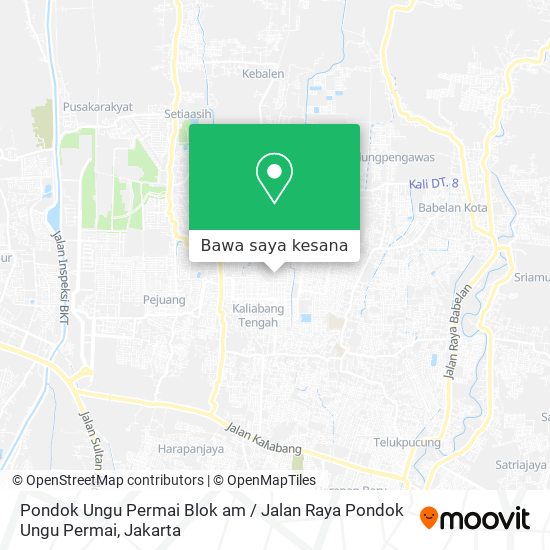Peta Pondok Ungu Permai Blok am / Jalan Raya Pondok Ungu Permai