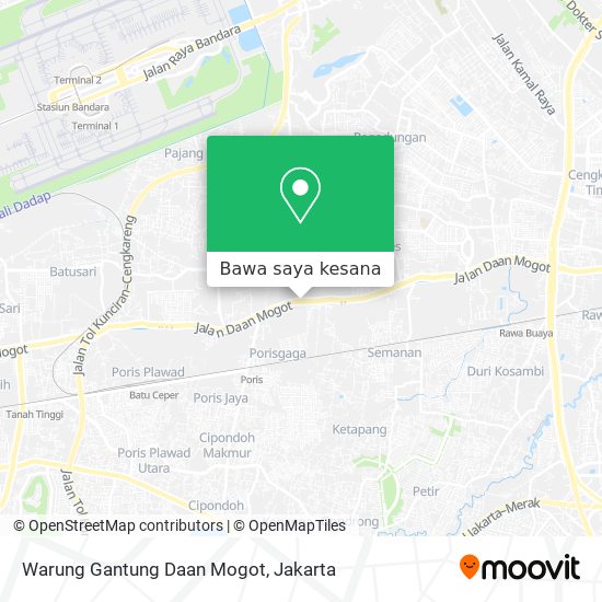 Peta Warung Gantung Daan Mogot